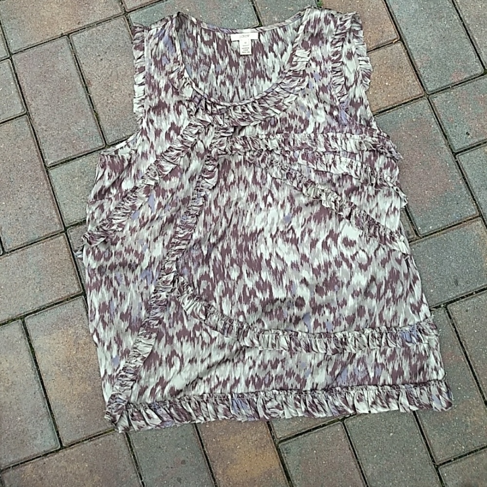 J. Crew silk shirt with ruffles